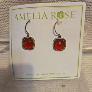 Amelia Rose Jewlery Red Earrings